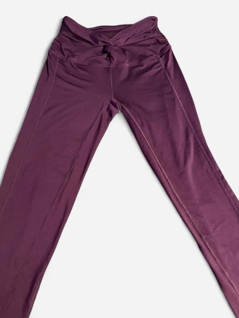 Free People Purple Twist-Waist Leggings
